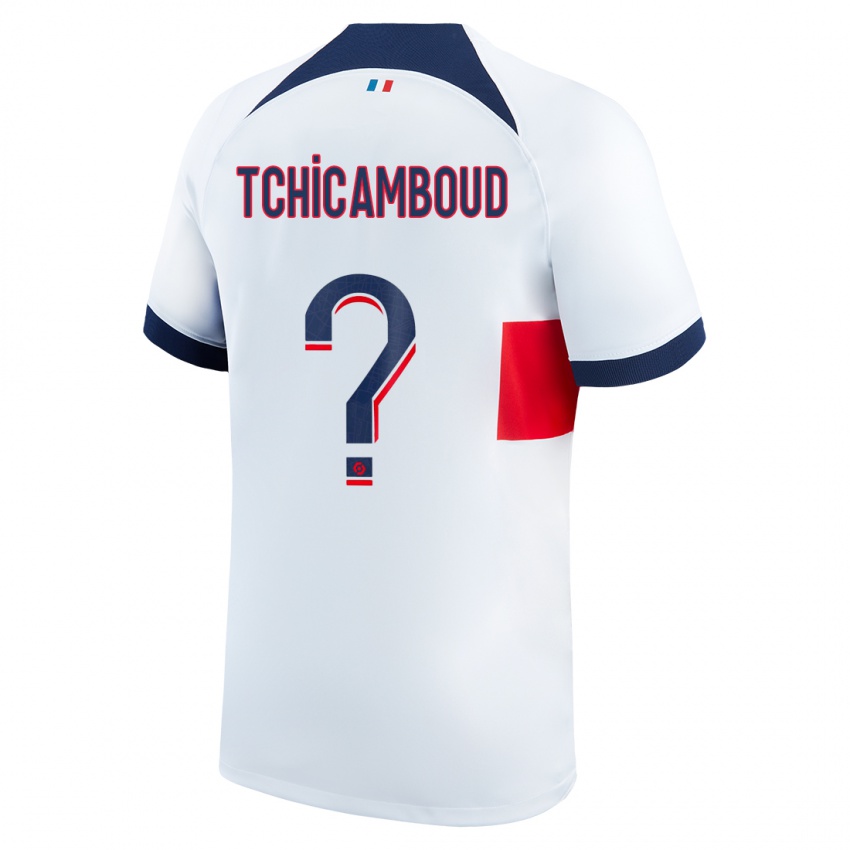 Mænd Queyrell Tchicamboud #0 Hvid Udebane Spillertrøjer 2023/24 Trøje T-Shirt