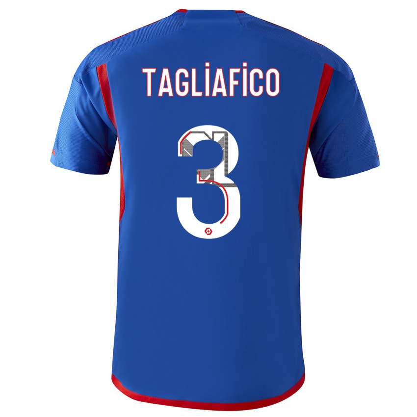 Mænd Nicolas Tagliafico #3 Blå Rød Udebane Spillertrøjer 2023/24 Trøje T-Shirt