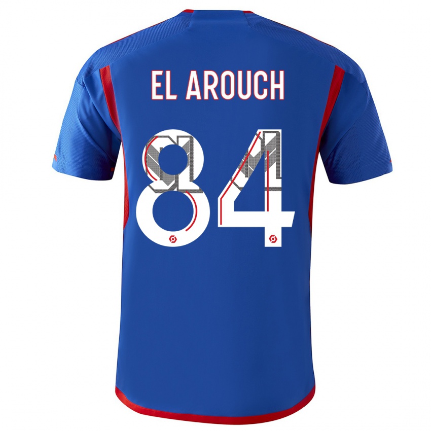 Mænd Mohamed El Arouch #84 Blå Rød Udebane Spillertrøjer 2023/24 Trøje T-Shirt