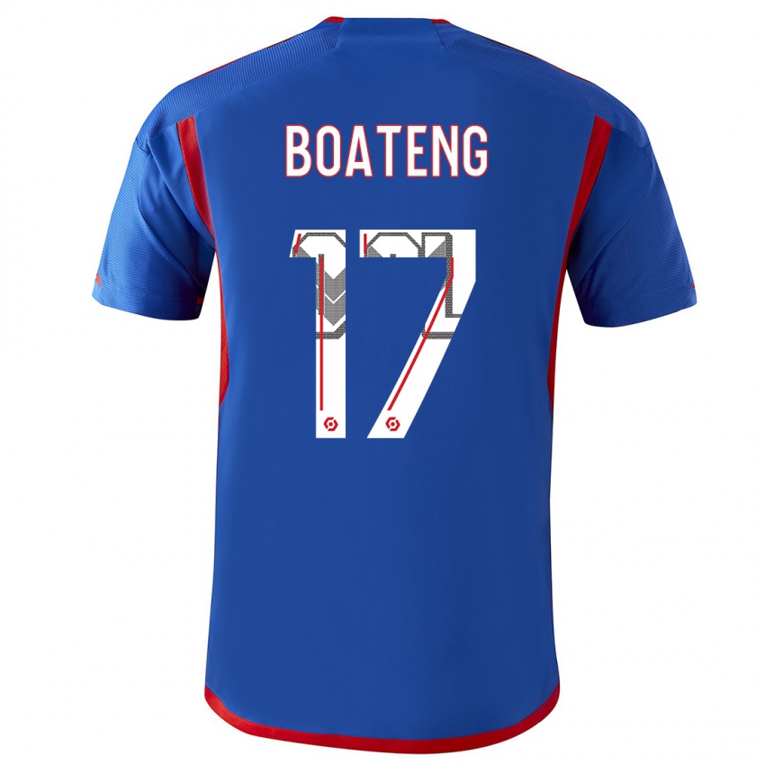 Mænd Jerome Boateng #17 Blå Rød Udebane Spillertrøjer 2023/24 Trøje T-Shirt