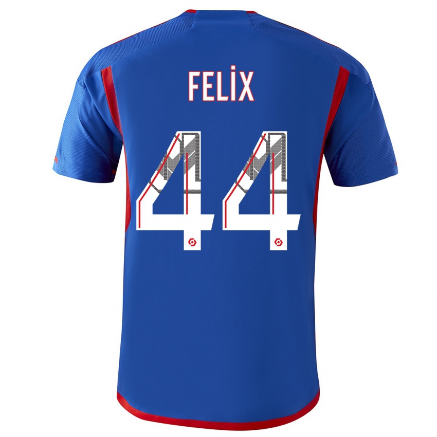 Mænd Marley Felix #44 Blå Rød Udebane Spillertrøjer 2023/24 Trøje T-Shirt