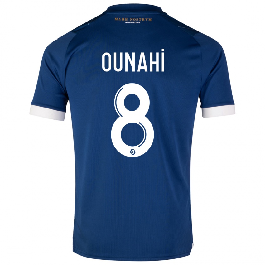 Mænd Azzedine Ounahi #8 Mørkeblå Udebane Spillertrøjer 2023/24 Trøje T-Shirt