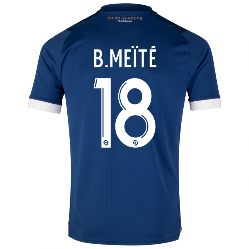 Mænd Bamo Meïté #18 Mørkeblå Udebane Spillertrøjer 2023/24 Trøje T-Shirt