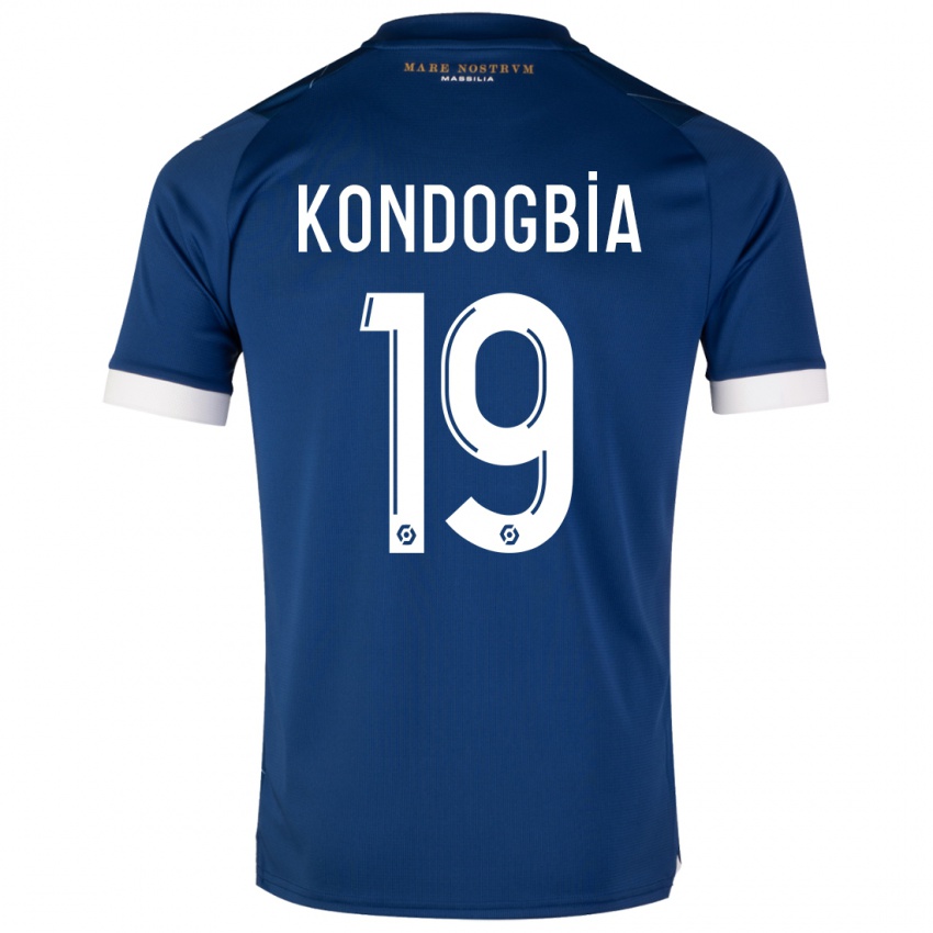 Mænd Geoffrey Kondogbia #19 Mørkeblå Udebane Spillertrøjer 2023/24 Trøje T-Shirt