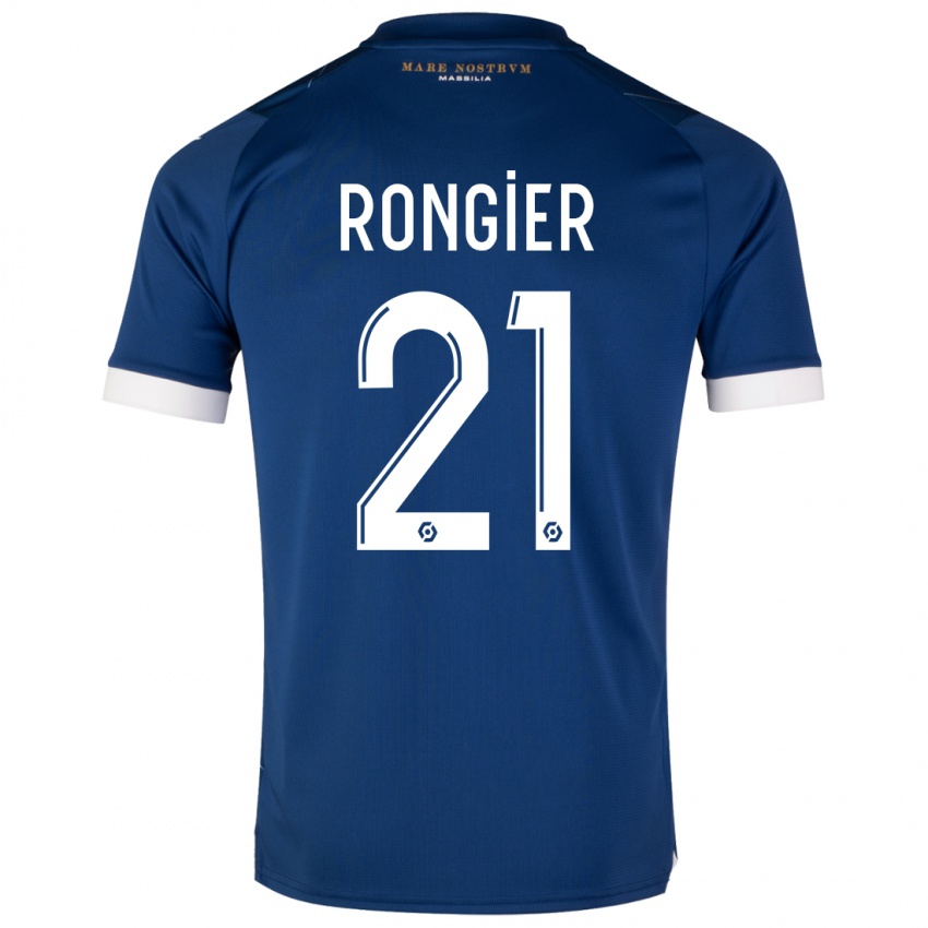 Mænd Valentin Rongier #21 Mørkeblå Udebane Spillertrøjer 2023/24 Trøje T-Shirt
