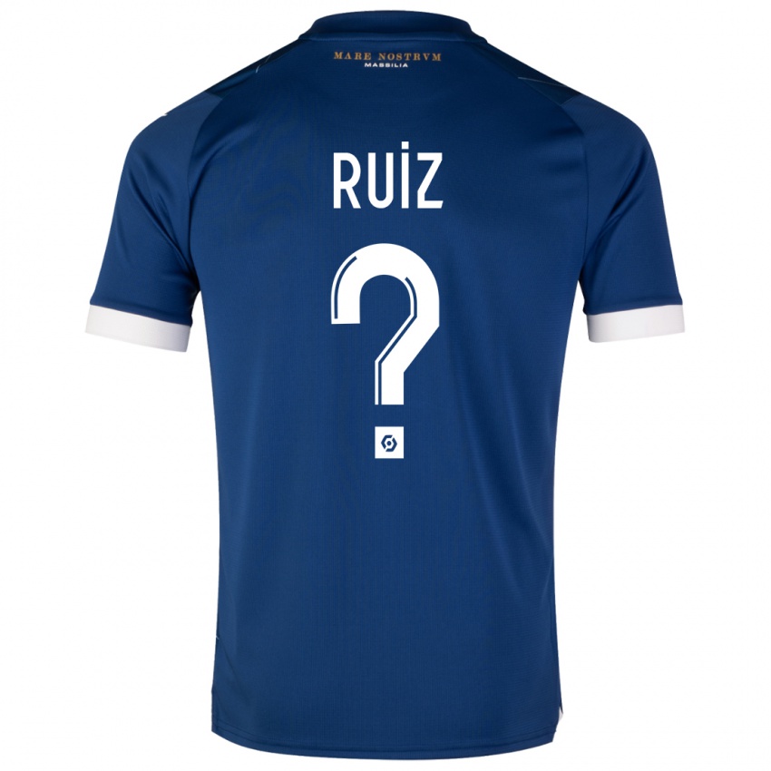 Mænd Pedro Ruiz #0 Mørkeblå Udebane Spillertrøjer 2023/24 Trøje T-Shirt