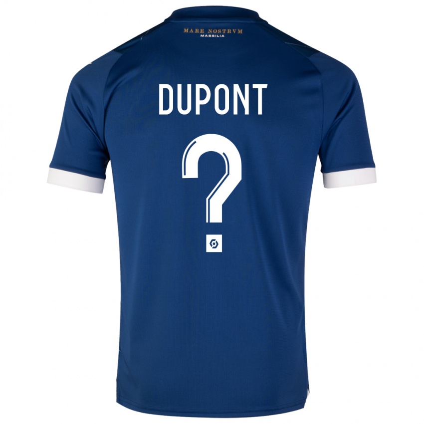 Mænd Hugo Dupont #0 Mørkeblå Udebane Spillertrøjer 2023/24 Trøje T-Shirt