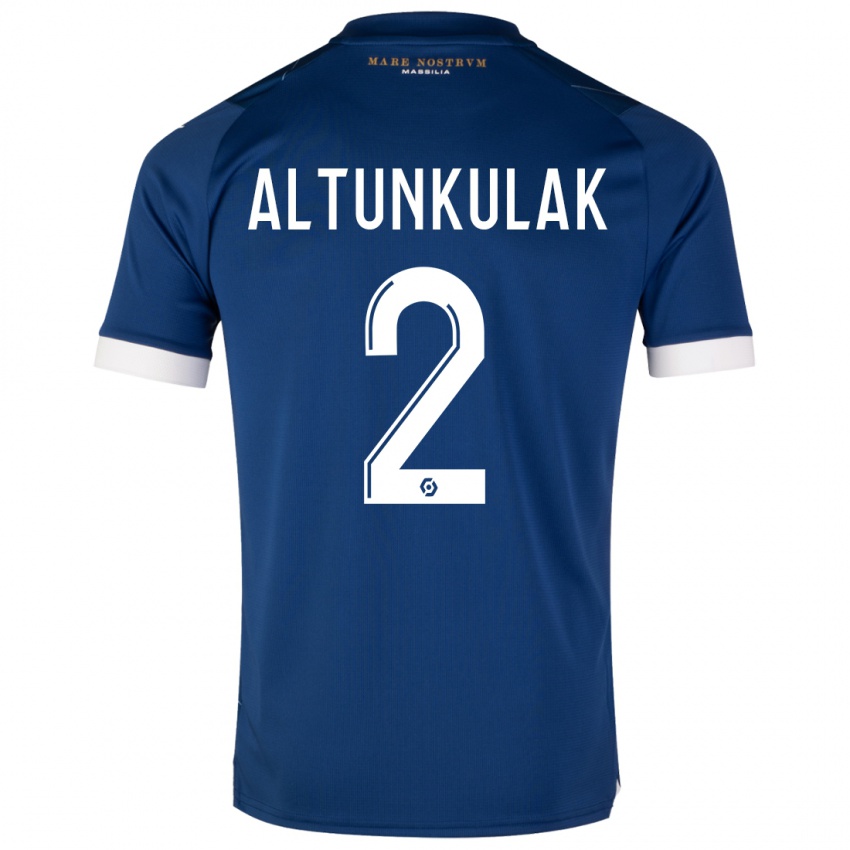 Mænd Selen Altunkulak #2 Mørkeblå Udebane Spillertrøjer 2023/24 Trøje T-Shirt