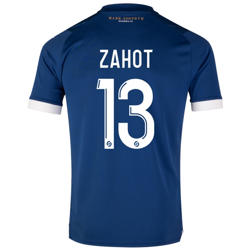 Mænd Sarah Zahot #13 Mørkeblå Udebane Spillertrøjer 2023/24 Trøje T-Shirt