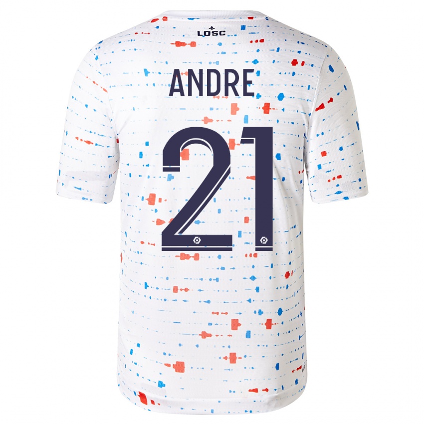 Mænd Benjamin Andre #21 Hvid Udebane Spillertrøjer 2023/24 Trøje T-Shirt