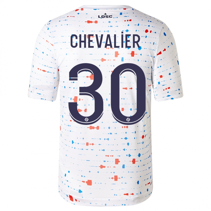 Mænd Lucas Chevalier #30 Hvid Udebane Spillertrøjer 2023/24 Trøje T-Shirt