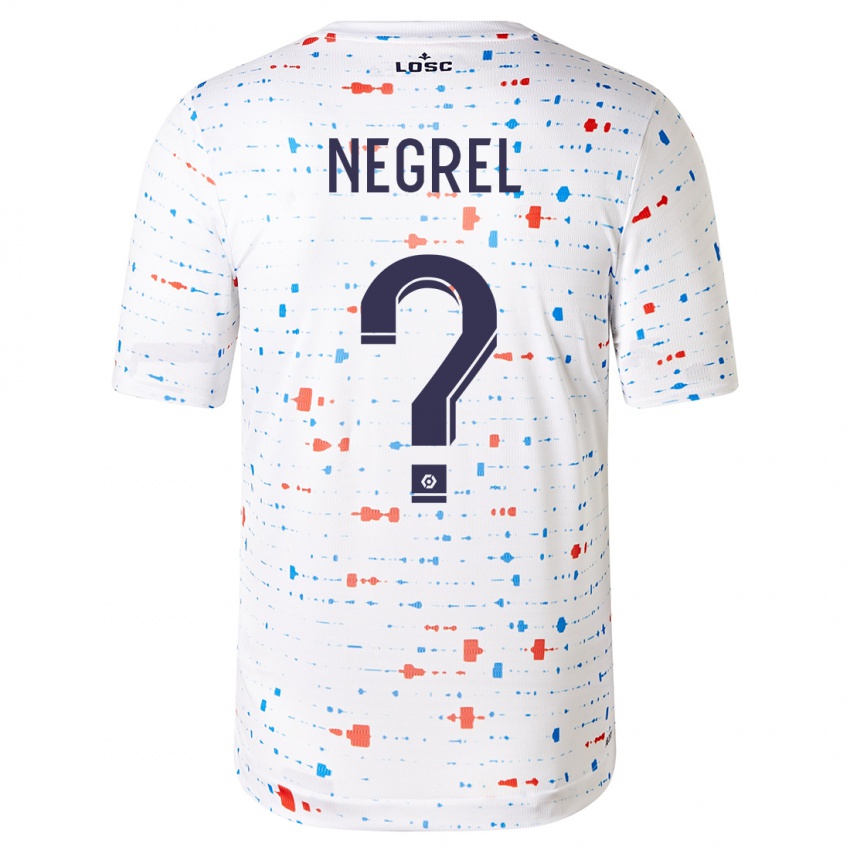 Mænd Tom Negrel #0 Hvid Udebane Spillertrøjer 2023/24 Trøje T-Shirt