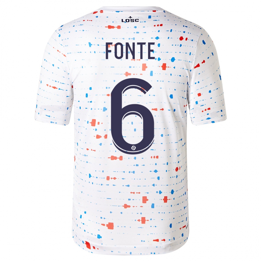 Mænd Jose Fonte #6 Hvid Udebane Spillertrøjer 2023/24 Trøje T-Shirt