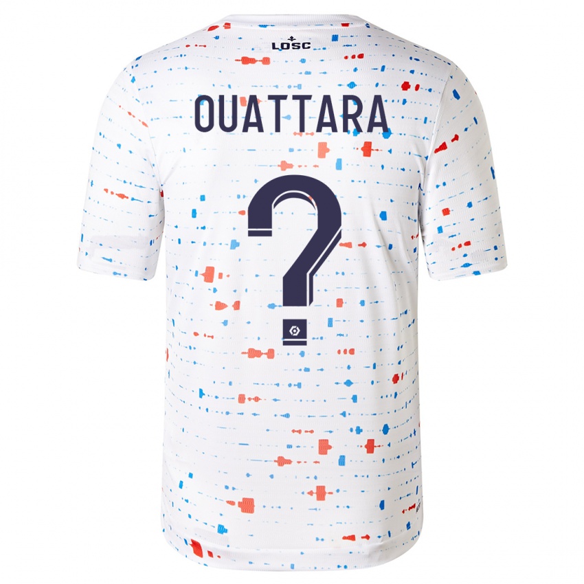 Mænd Fadiga Ouattara #0 Hvid Udebane Spillertrøjer 2023/24 Trøje T-Shirt