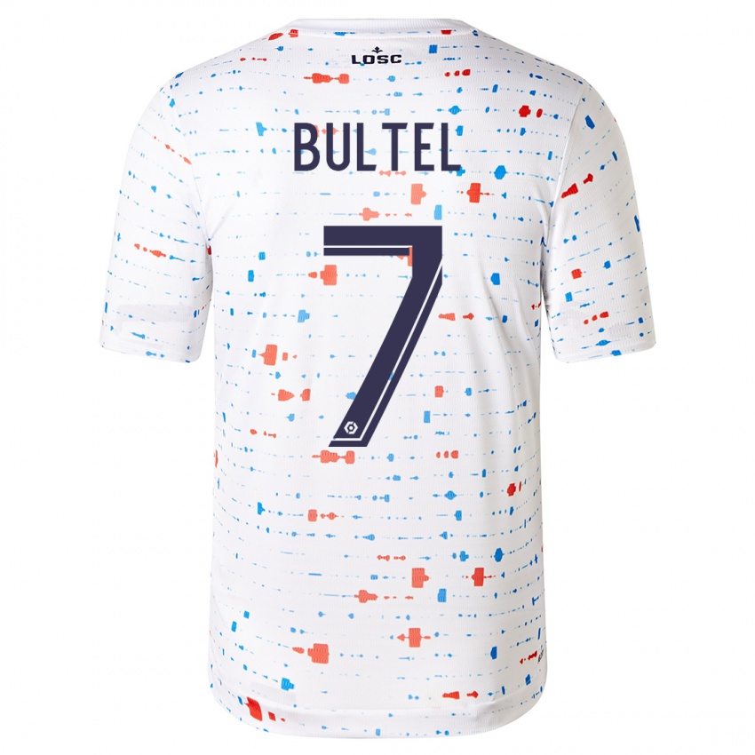 Mænd Ludivine Bultel #7 Hvid Udebane Spillertrøjer 2023/24 Trøje T-Shirt