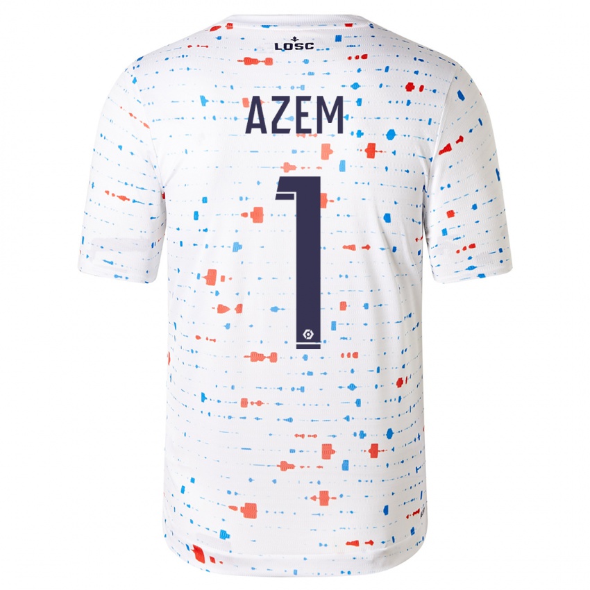 Mænd Floriane Azem #1 Hvid Udebane Spillertrøjer 2023/24 Trøje T-Shirt