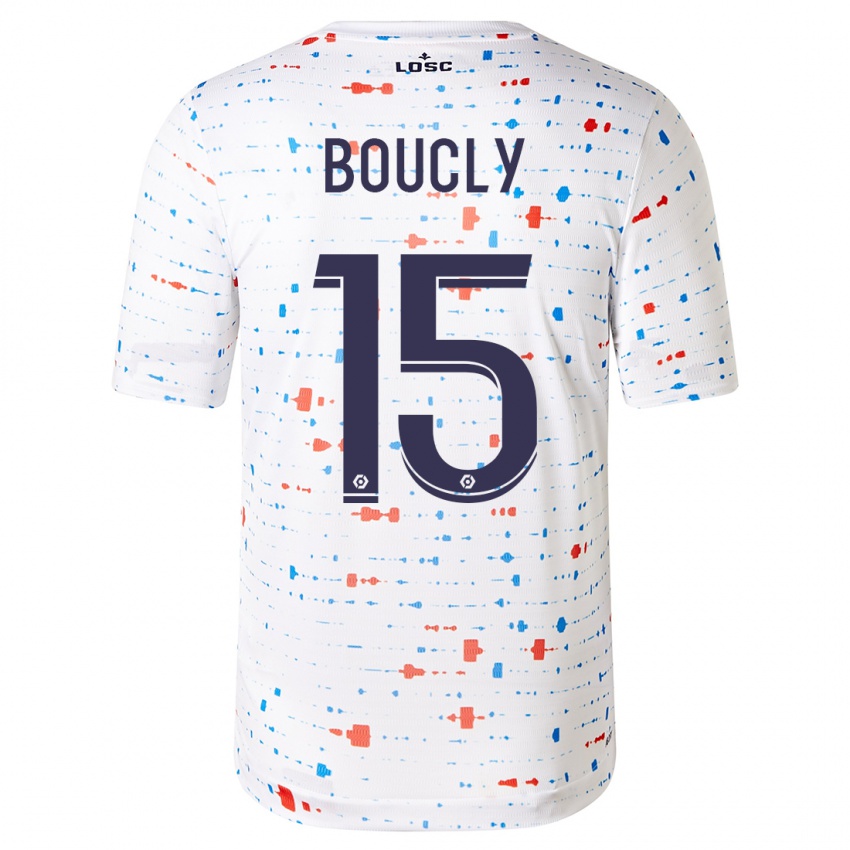 Mænd Maite Boucly #15 Hvid Udebane Spillertrøjer 2023/24 Trøje T-Shirt