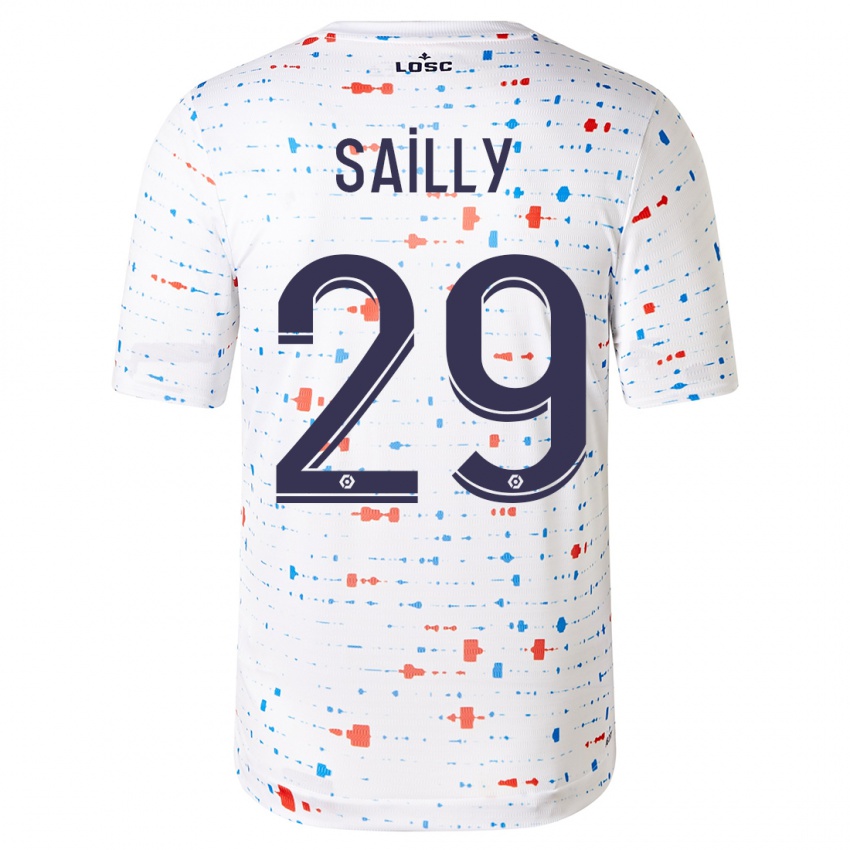 Mænd Charlotte Sailly #29 Hvid Udebane Spillertrøjer 2023/24 Trøje T-Shirt