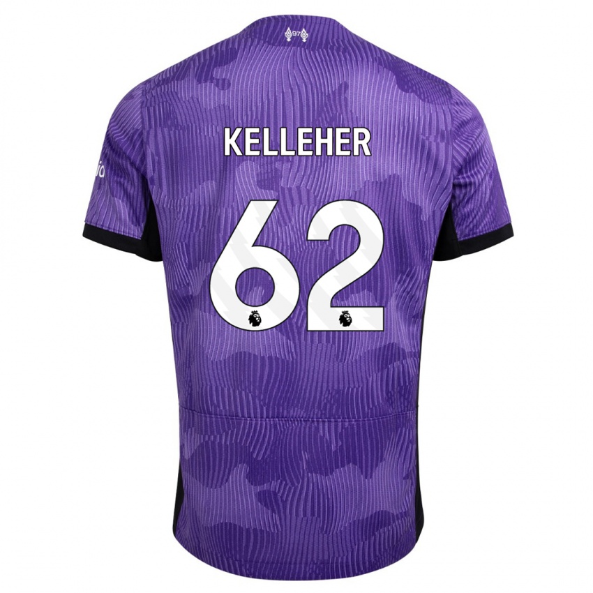 Mænd Caoimhin Kelleher #62 Lilla Tredje Sæt Spillertrøjer 2023/24 Trøje T-Shirt
