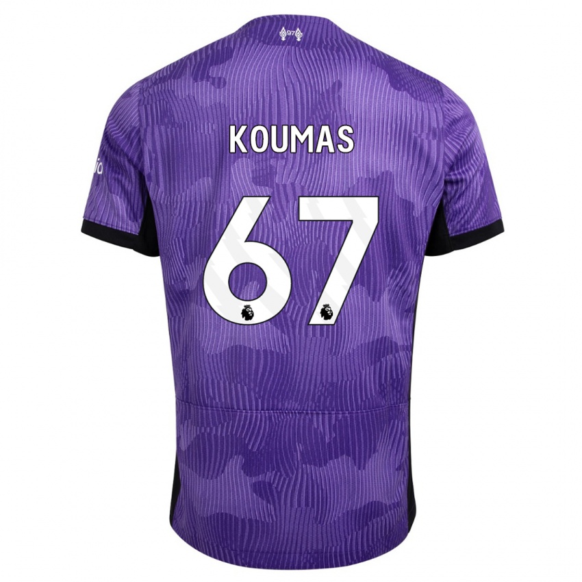 Mænd Lewis Koumas #67 Lilla Tredje Sæt Spillertrøjer 2023/24 Trøje T-Shirt