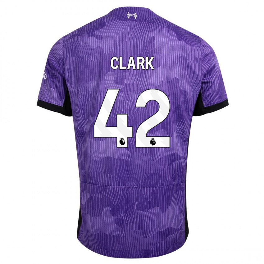 Mænd Bobby Clark #42 Lilla Tredje Sæt Spillertrøjer 2023/24 Trøje T-Shirt
