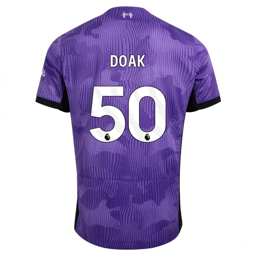 Mænd Ben Doak #50 Lilla Tredje Sæt Spillertrøjer 2023/24 Trøje T-Shirt