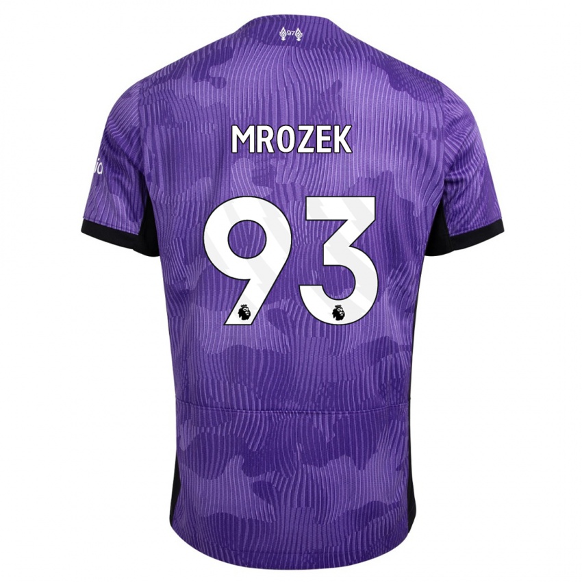 Mænd Fabian Mrozek #93 Lilla Tredje Sæt Spillertrøjer 2023/24 Trøje T-Shirt