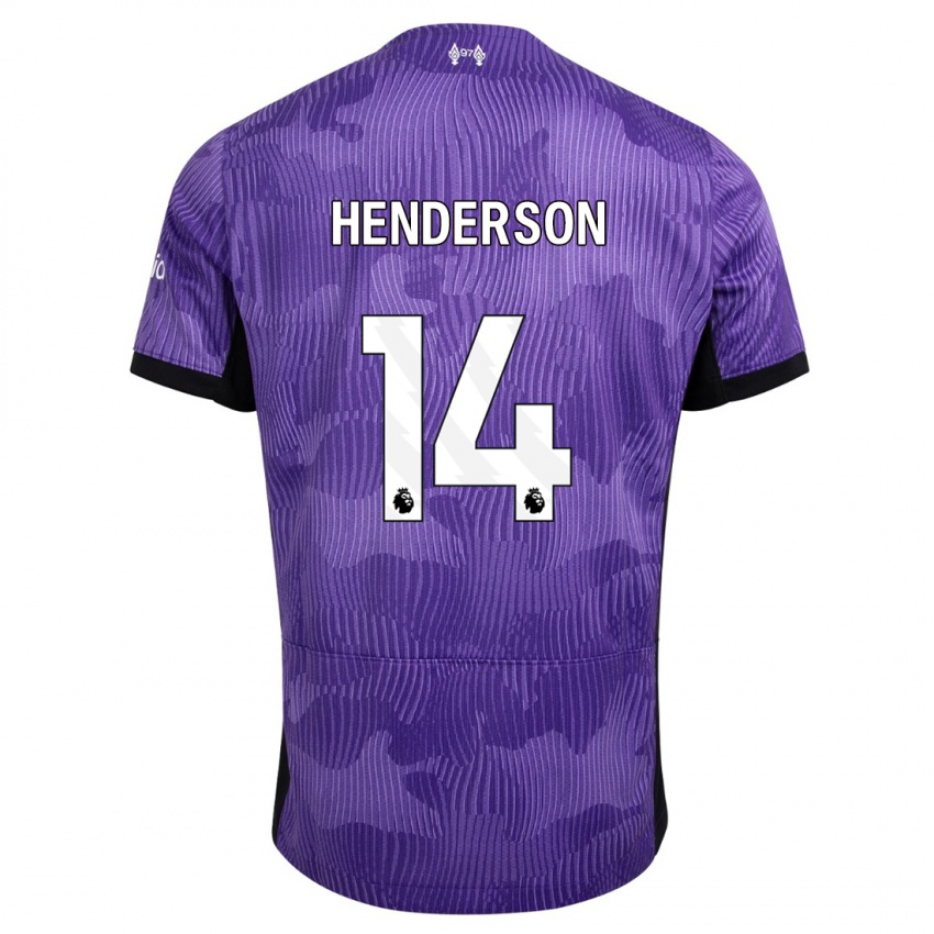 Mænd Henderson #14 Lilla Tredje Sæt Spillertrøjer 2023/24 Trøje T-Shirt