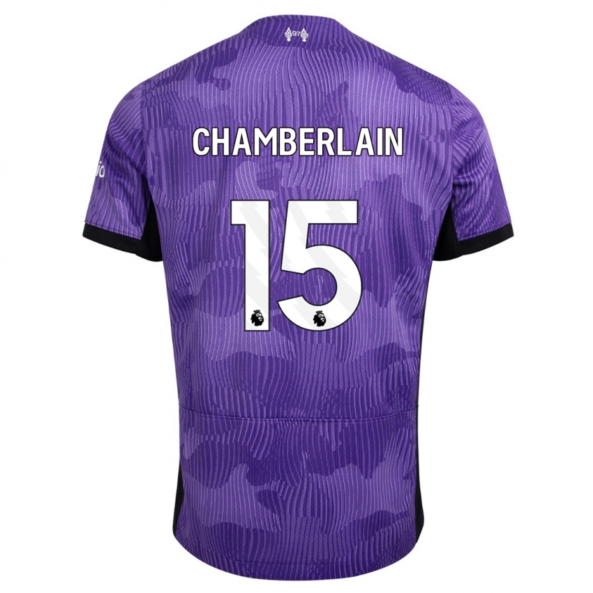 Mænd Alex Oxlade Chamberlain #15 Lilla Tredje Sæt Spillertrøjer 2023/24 Trøje T-Shirt