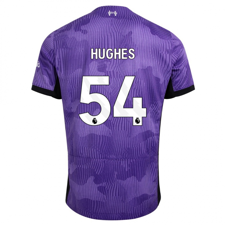 Mænd Liam Hughes #54 Lilla Tredje Sæt Spillertrøjer 2023/24 Trøje T-Shirt