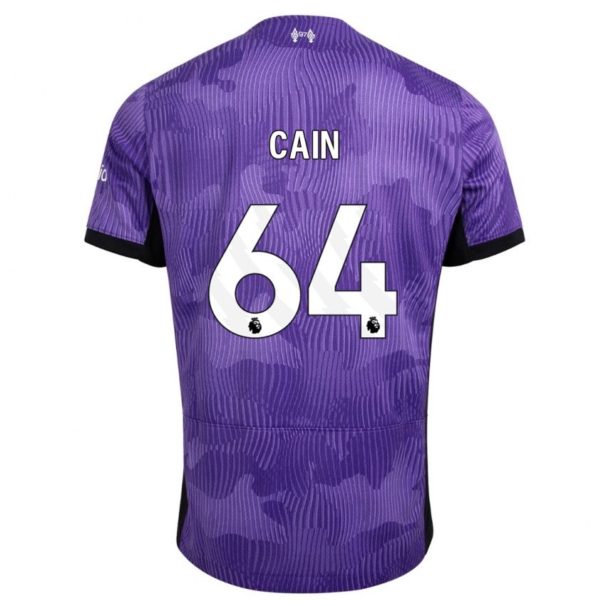 Mænd Jake Cain #64 Lilla Tredje Sæt Spillertrøjer 2023/24 Trøje T-Shirt