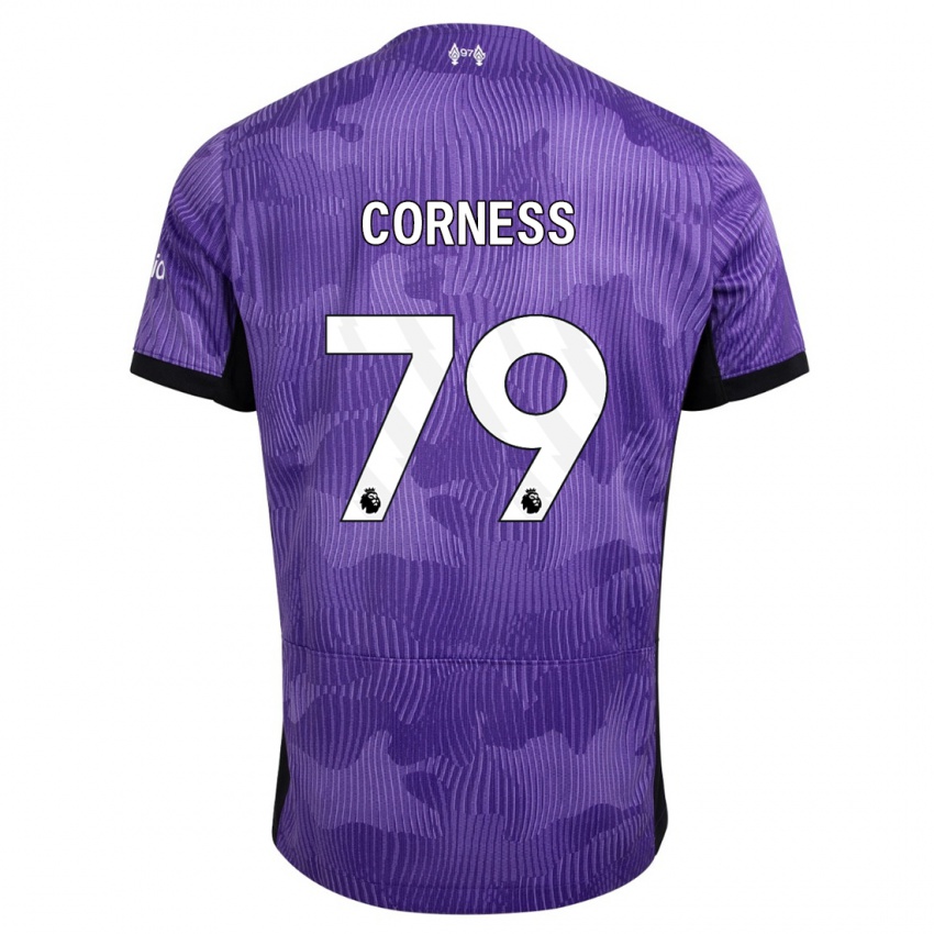 Mænd Dominic Corness #79 Lilla Tredje Sæt Spillertrøjer 2023/24 Trøje T-Shirt