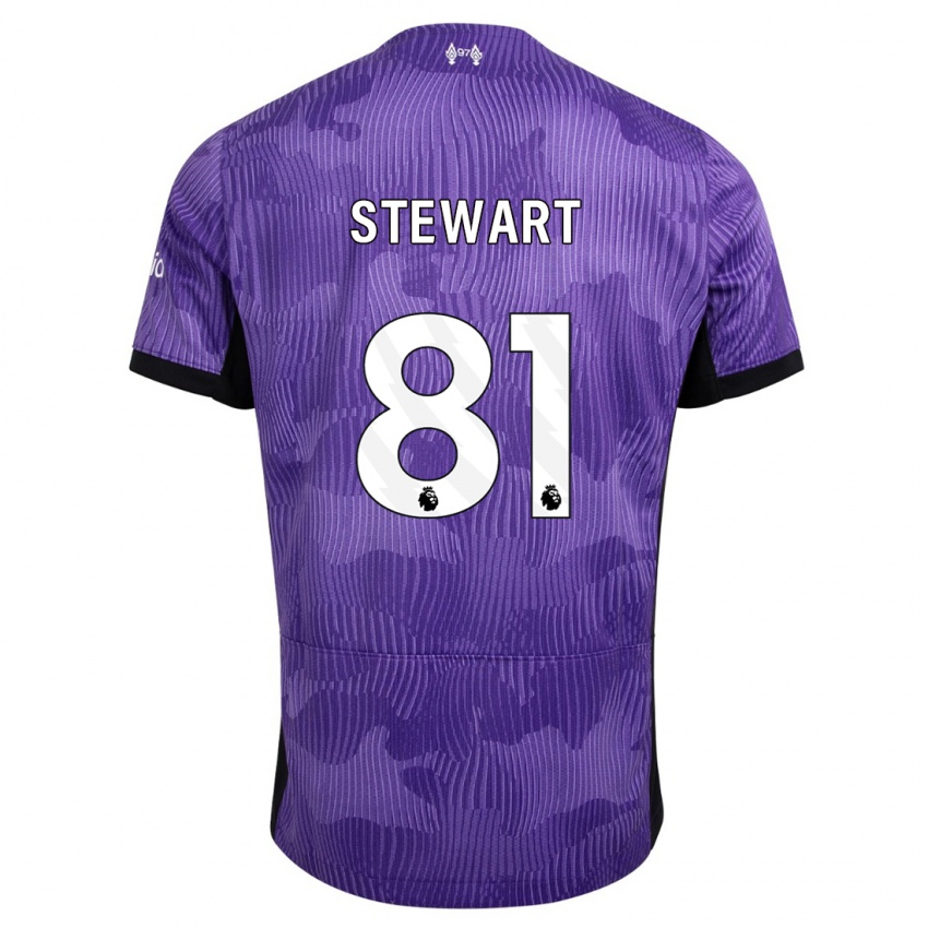 Mænd Layton Stewart #81 Lilla Tredje Sæt Spillertrøjer 2023/24 Trøje T-Shirt