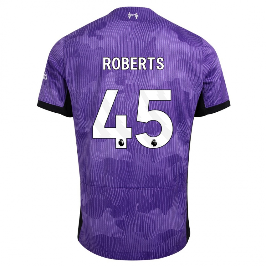 Mænd Iwan Roberts #45 Lilla Tredje Sæt Spillertrøjer 2023/24 Trøje T-Shirt