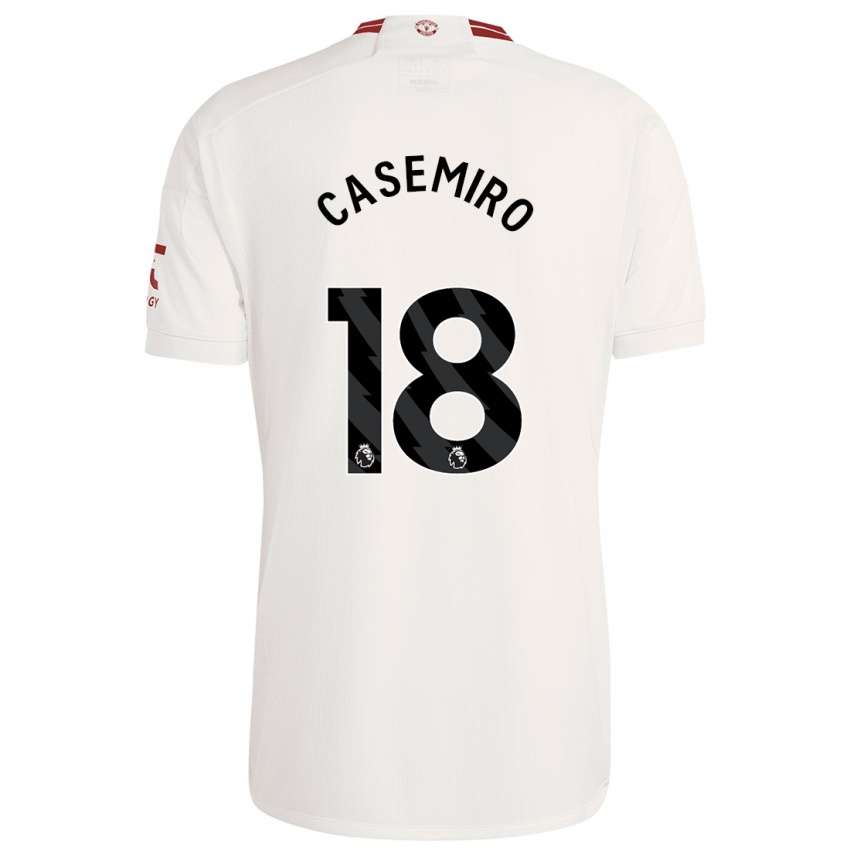 Mænd Casemiro #18 Hvid Tredje Sæt Spillertrøjer 2023/24 Trøje T-Shirt