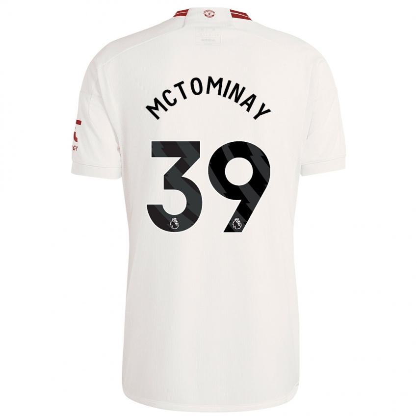 Mænd Scott Mctominay #39 Hvid Tredje Sæt Spillertrøjer 2023/24 Trøje T-Shirt