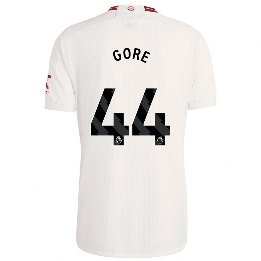 Mænd Daniel Gore #44 Hvid Tredje Sæt Spillertrøjer 2023/24 Trøje T-Shirt