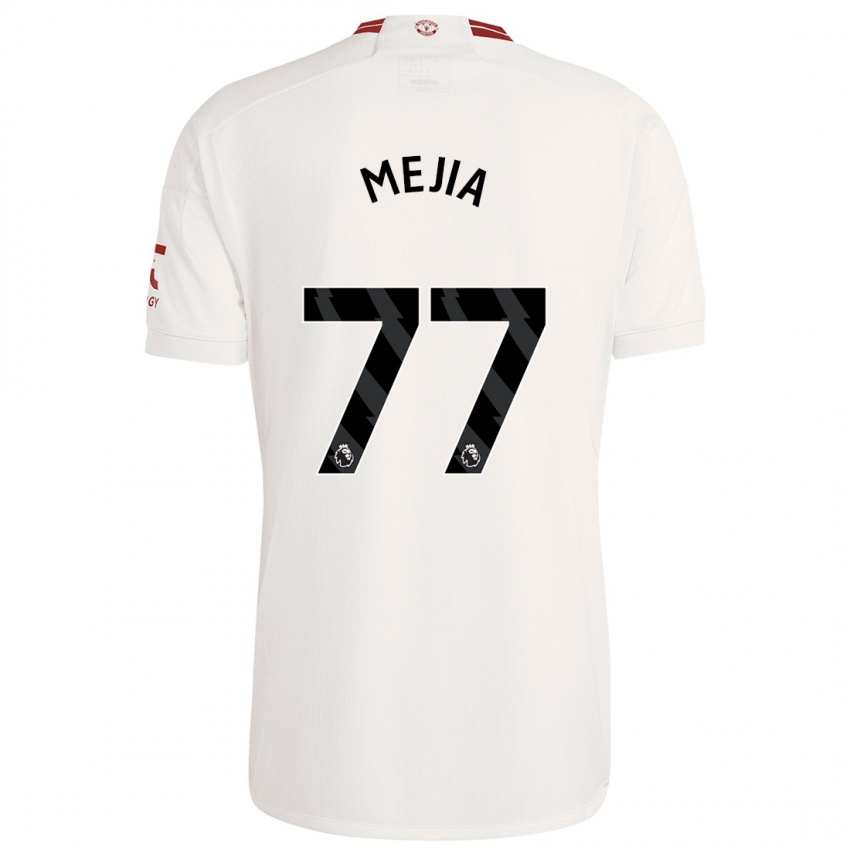 Mænd Mateo Mejia #77 Hvid Tredje Sæt Spillertrøjer 2023/24 Trøje T-Shirt