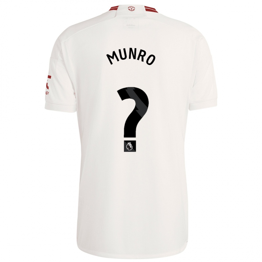 Mænd Reece Munro #0 Hvid Tredje Sæt Spillertrøjer 2023/24 Trøje T-Shirt