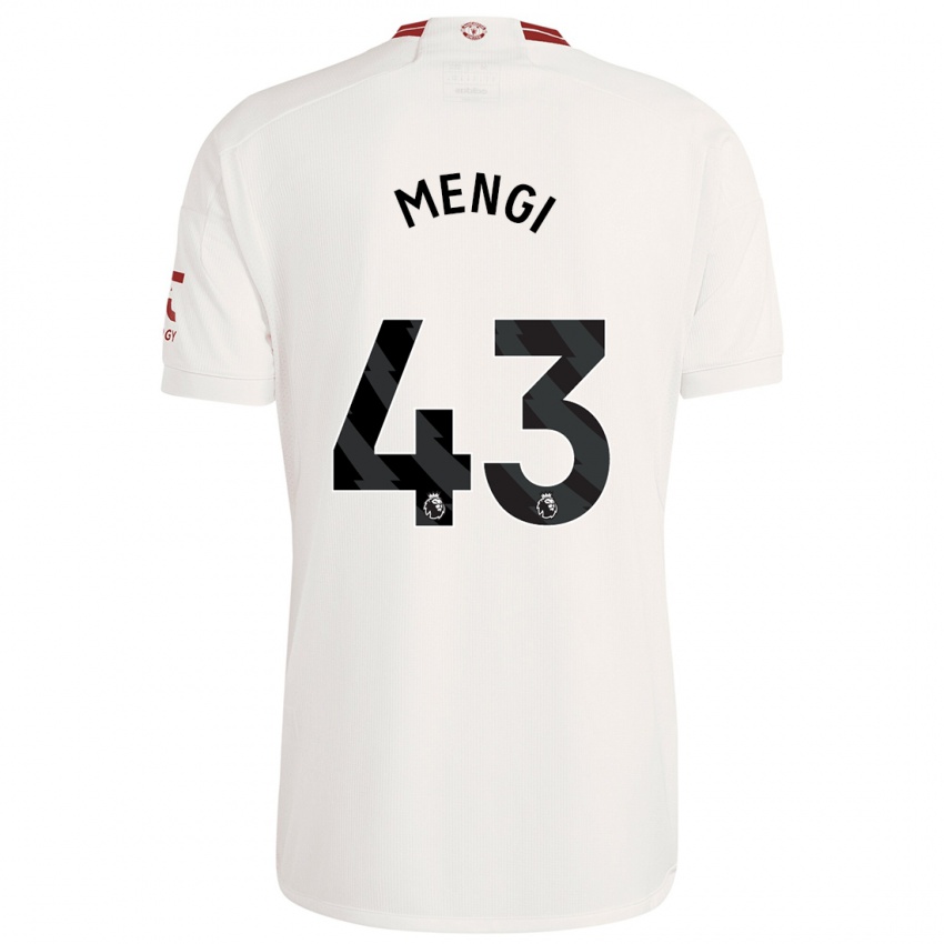 Mænd Teden Mengi #43 Hvid Tredje Sæt Spillertrøjer 2023/24 Trøje T-Shirt