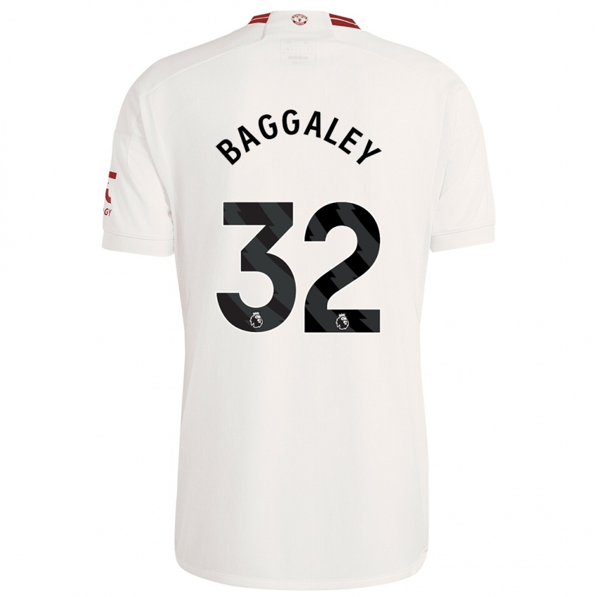 Mænd Sophie Baggaley #32 Hvid Tredje Sæt Spillertrøjer 2023/24 Trøje T-Shirt