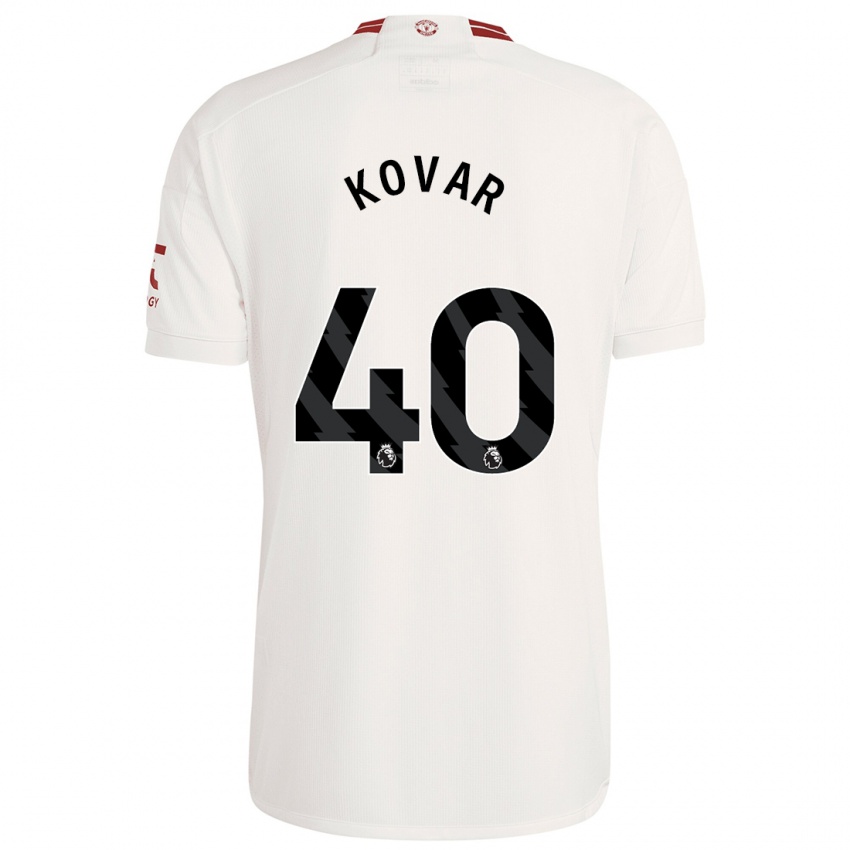Mænd Matej Kovar #40 Hvid Tredje Sæt Spillertrøjer 2023/24 Trøje T-Shirt