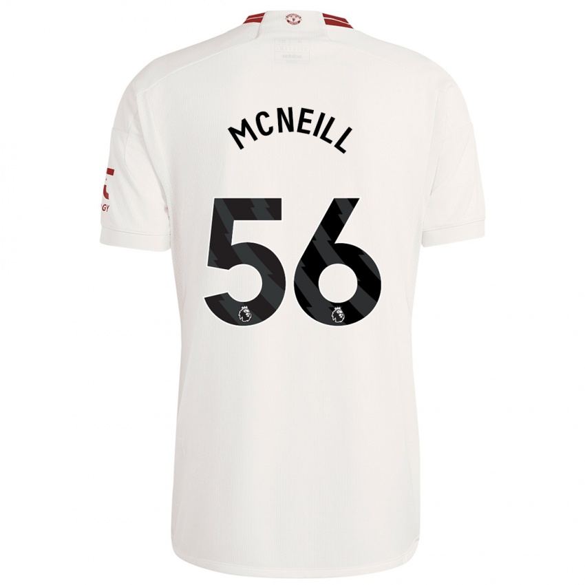 Mænd Charlie Mcneill #56 Hvid Tredje Sæt Spillertrøjer 2023/24 Trøje T-Shirt