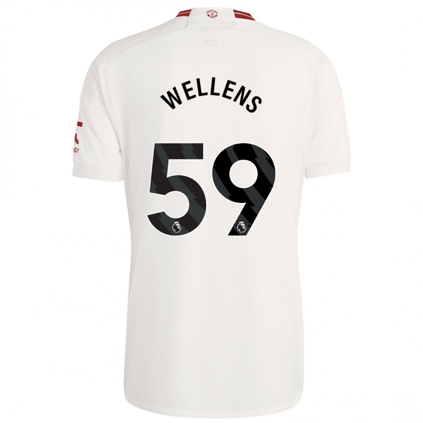 Mænd Charlie Wellens #59 Hvid Tredje Sæt Spillertrøjer 2023/24 Trøje T-Shirt