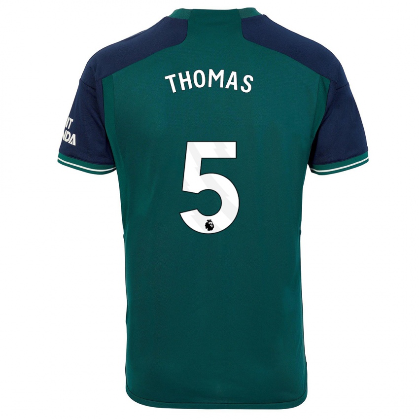 Mænd Thomas Partey #5 Grøn Tredje Sæt Spillertrøjer 2023/24 Trøje T-Shirt