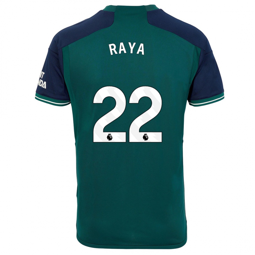 Mænd David Raya #22 Grøn Tredje Sæt Spillertrøjer 2023/24 Trøje T-Shirt
