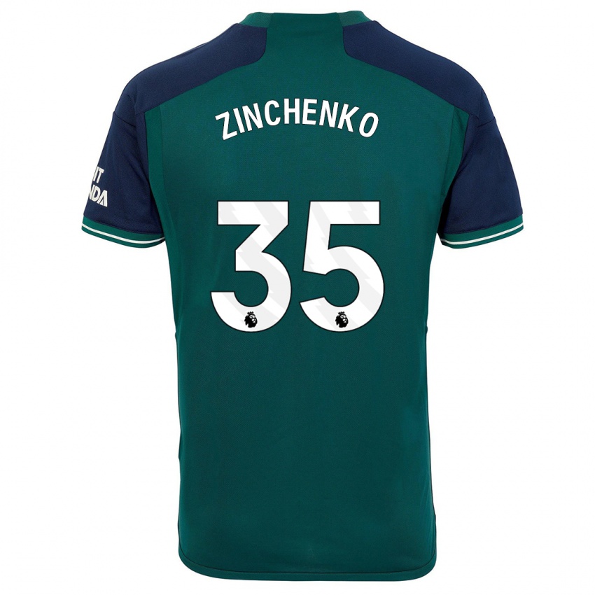 Mænd Oleksandr Zinchenko #35 Grøn Tredje Sæt Spillertrøjer 2023/24 Trøje T-Shirt