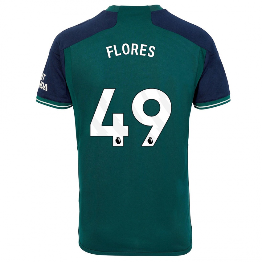 Mænd Marcelo Flores #49 Grøn Tredje Sæt Spillertrøjer 2023/24 Trøje T-Shirt