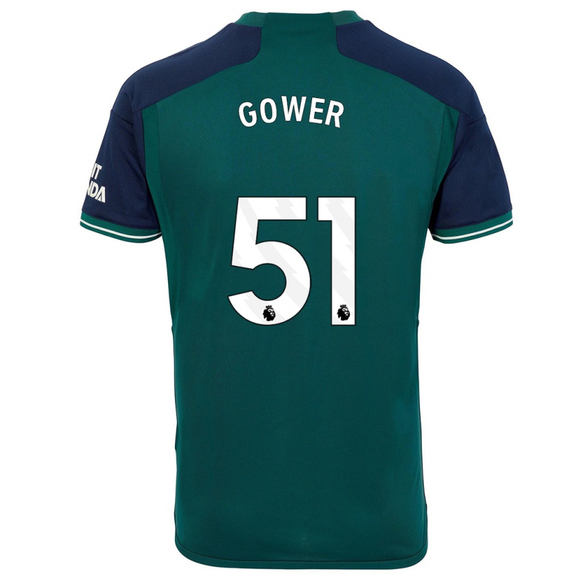 Mænd Jimi Gower #51 Grøn Tredje Sæt Spillertrøjer 2023/24 Trøje T-Shirt