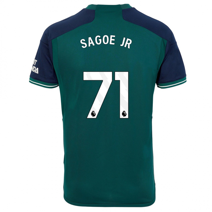 Mænd Charles Sagoe Jr #71 Grøn Tredje Sæt Spillertrøjer 2023/24 Trøje T-Shirt